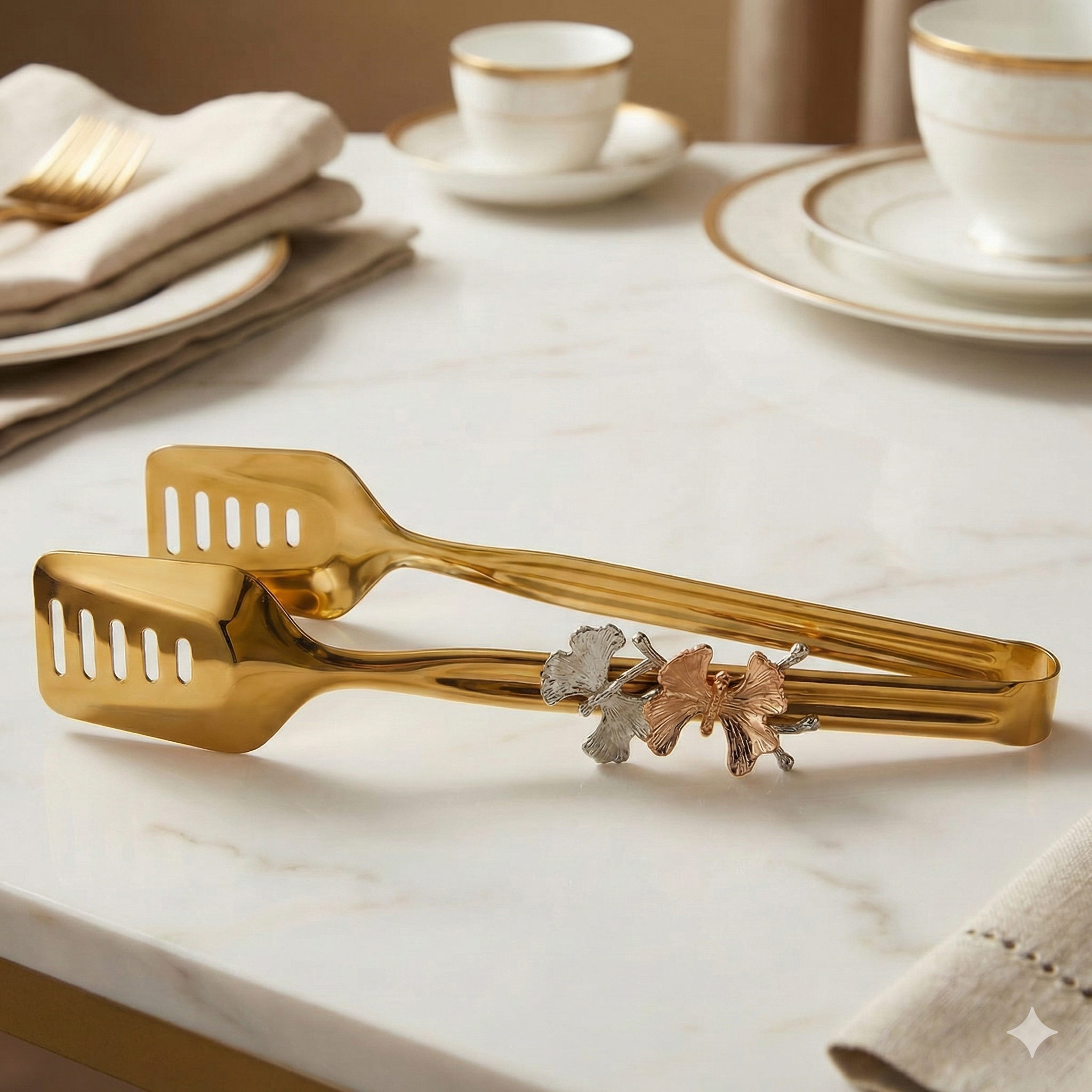 Lüks Kelebek Figürlü Gold Paslanmaz Çelik Makarna ve Salata Servis Maşası - Şık Sofralar İçin Özel Tasarım Model 2/*240 Lüks Kelebek Figürlü Gold Paslanmaz Çelik Makarna ve Salata Servis Maşası - Şık Sofralar İçin Özel Tasarım Model 2/*240