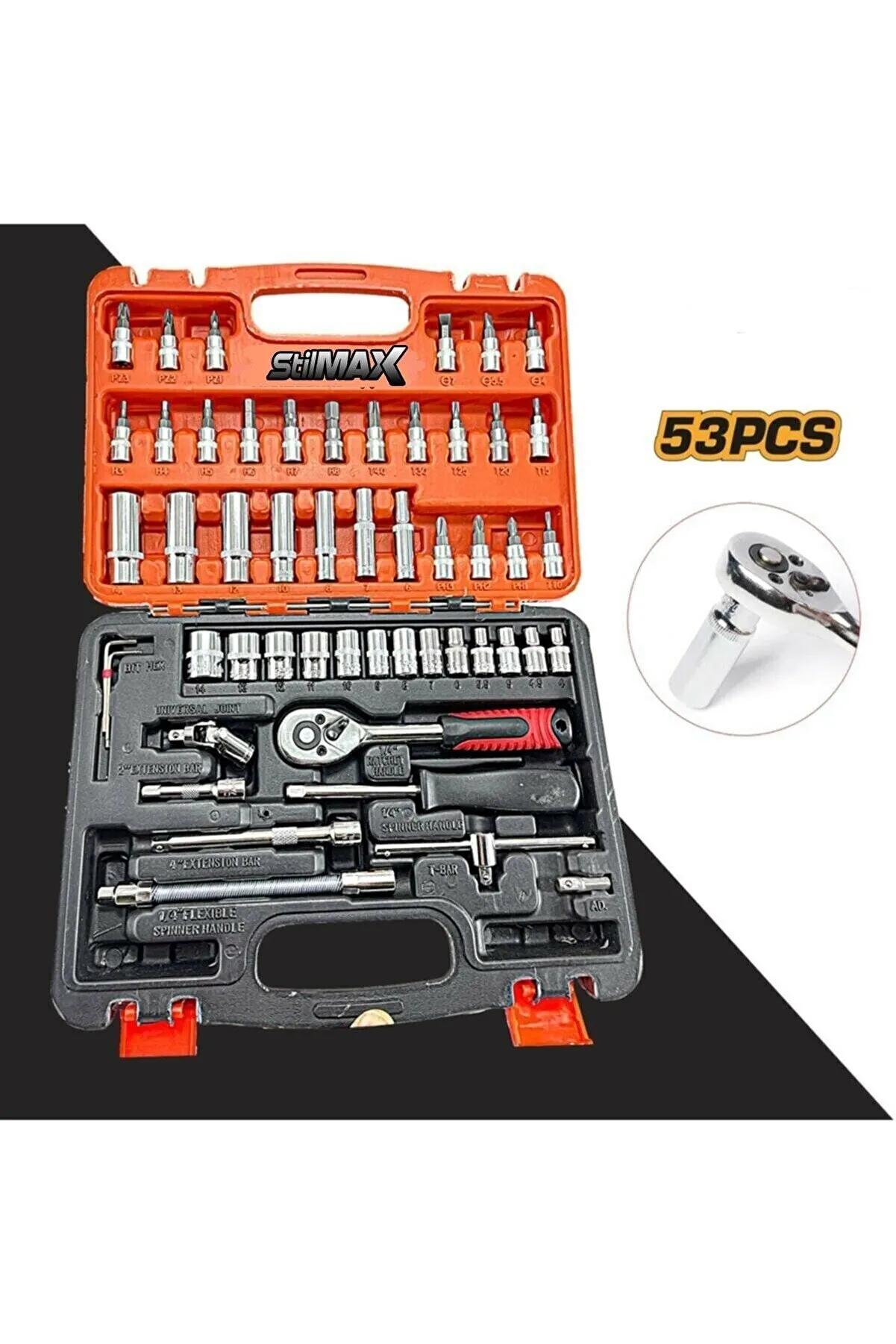 1/4 Cırcırlı 53 Parça Lokma Anahtar Takımı Bits Uç Seti Tam Set