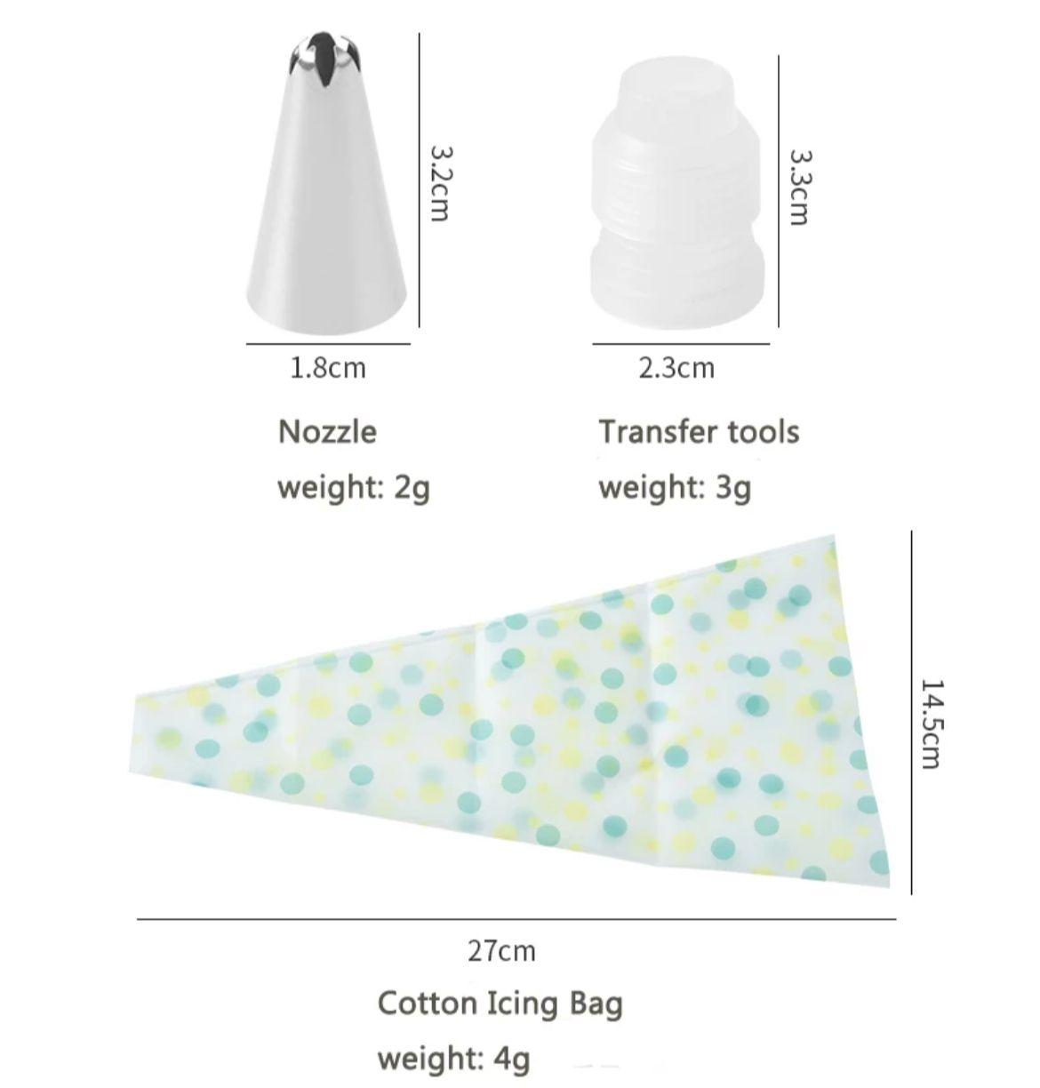 10 Parça Krema Torbalı Pasta Malzeme Seti