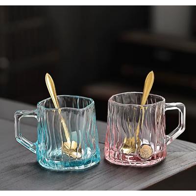 2 Lİ Cam Kupa Bardak Set + Çay Kaşığı *30