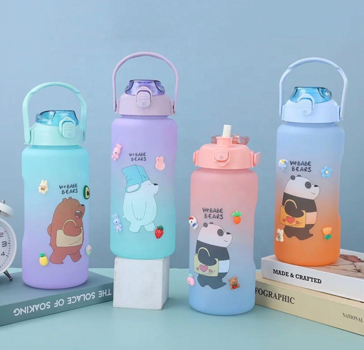 2 Litre Ayı Model Motivasyon Su Matarası