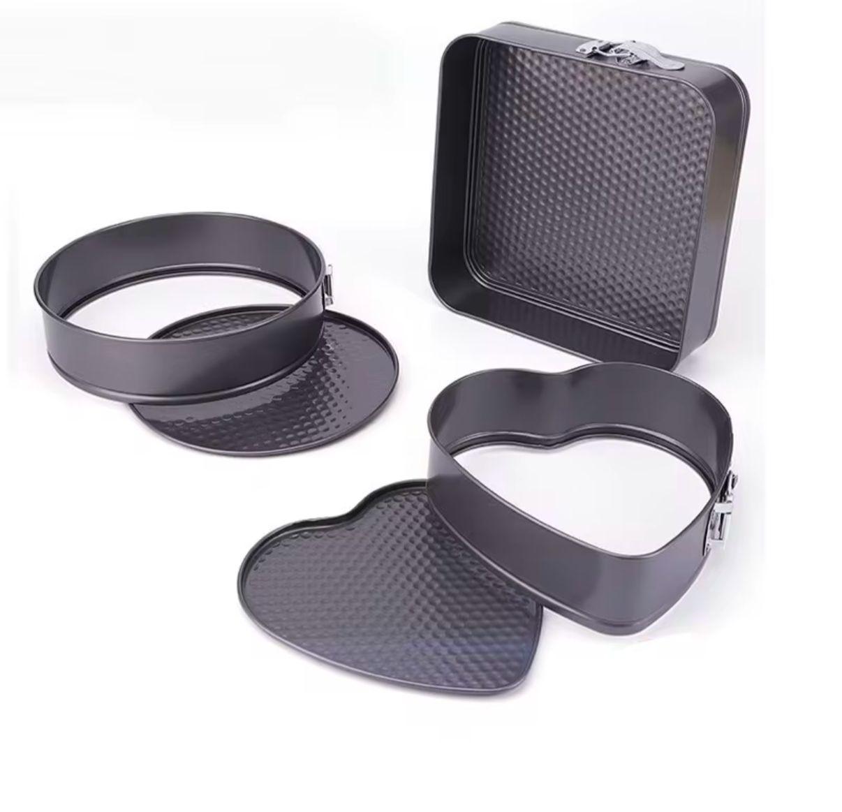 3 Lü Metal Kek Kalıbı Kelepçeli