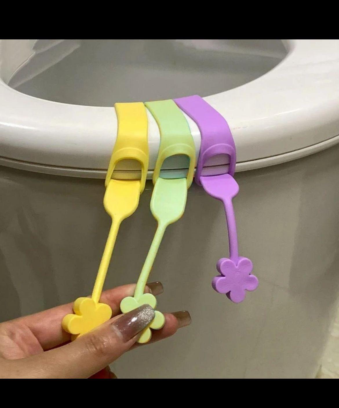 3 Lü Set Klozet Kapağı Tutucu Slikon