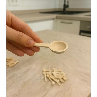 5 Li Bambu Baharat Kaşığı Yuvarlak *500