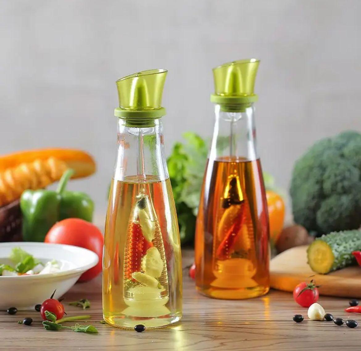 500 Ml Bitki Hazneli Cam Yağlık