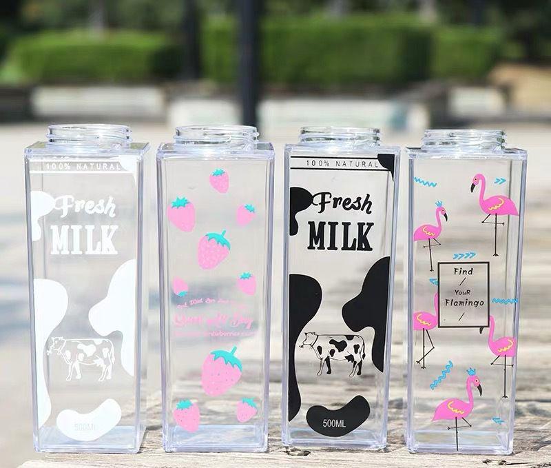 500 Ml Mika Süt Kabı Desenli Model