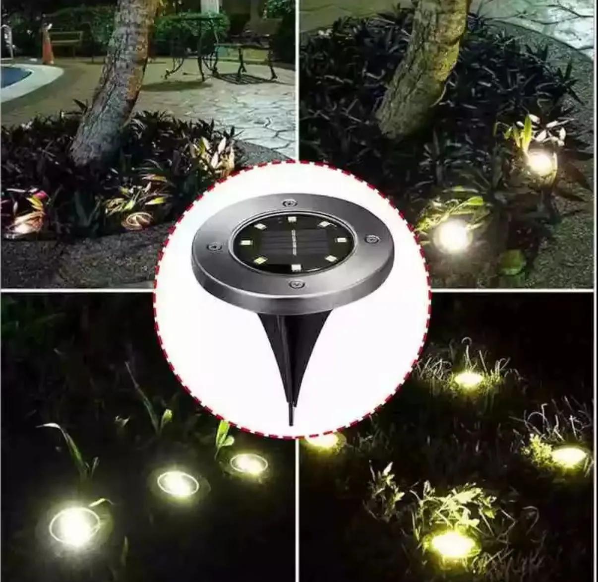 8 Ledli Solar Aydınlatma Yuvarlak Yere Spalama *300