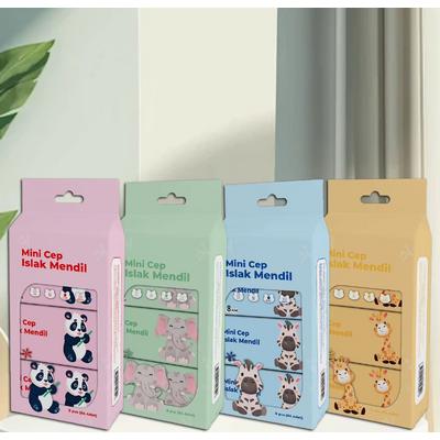 8 Li Mini Paket Cep Islak Mendil *60