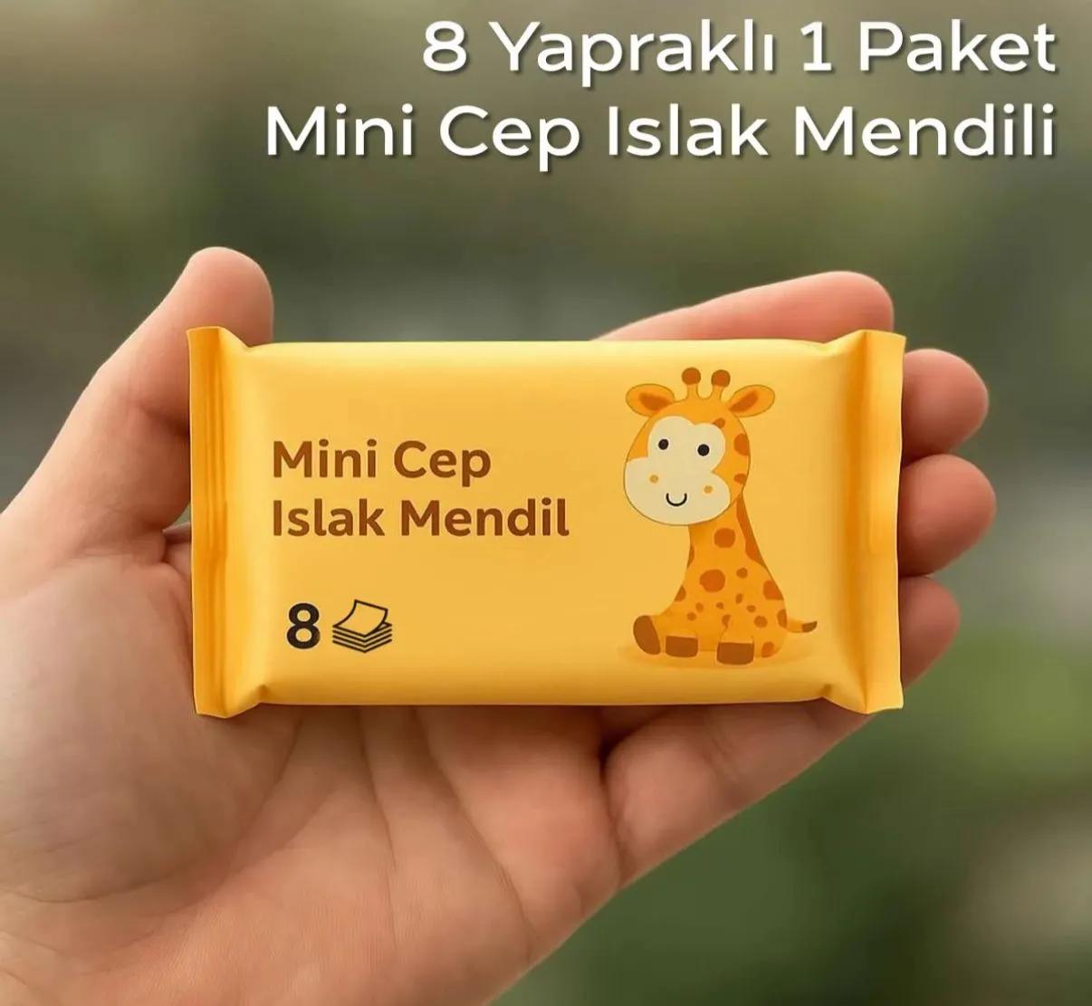 8 Li Mini Paket Cep Islak Mendil *60
