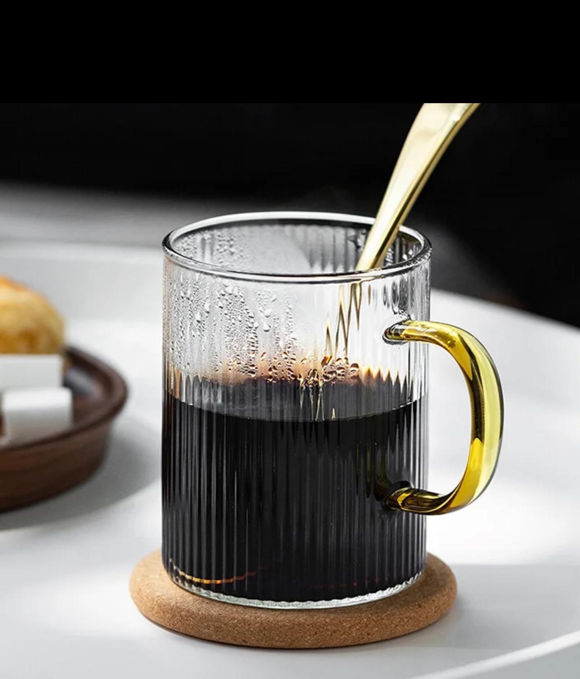 Altın Kulplu Kahve Yanı Bardağı 6 Lı Set 130 ml