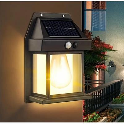 Ampül Moldel Solar Duvar Lambası Dış Cephe