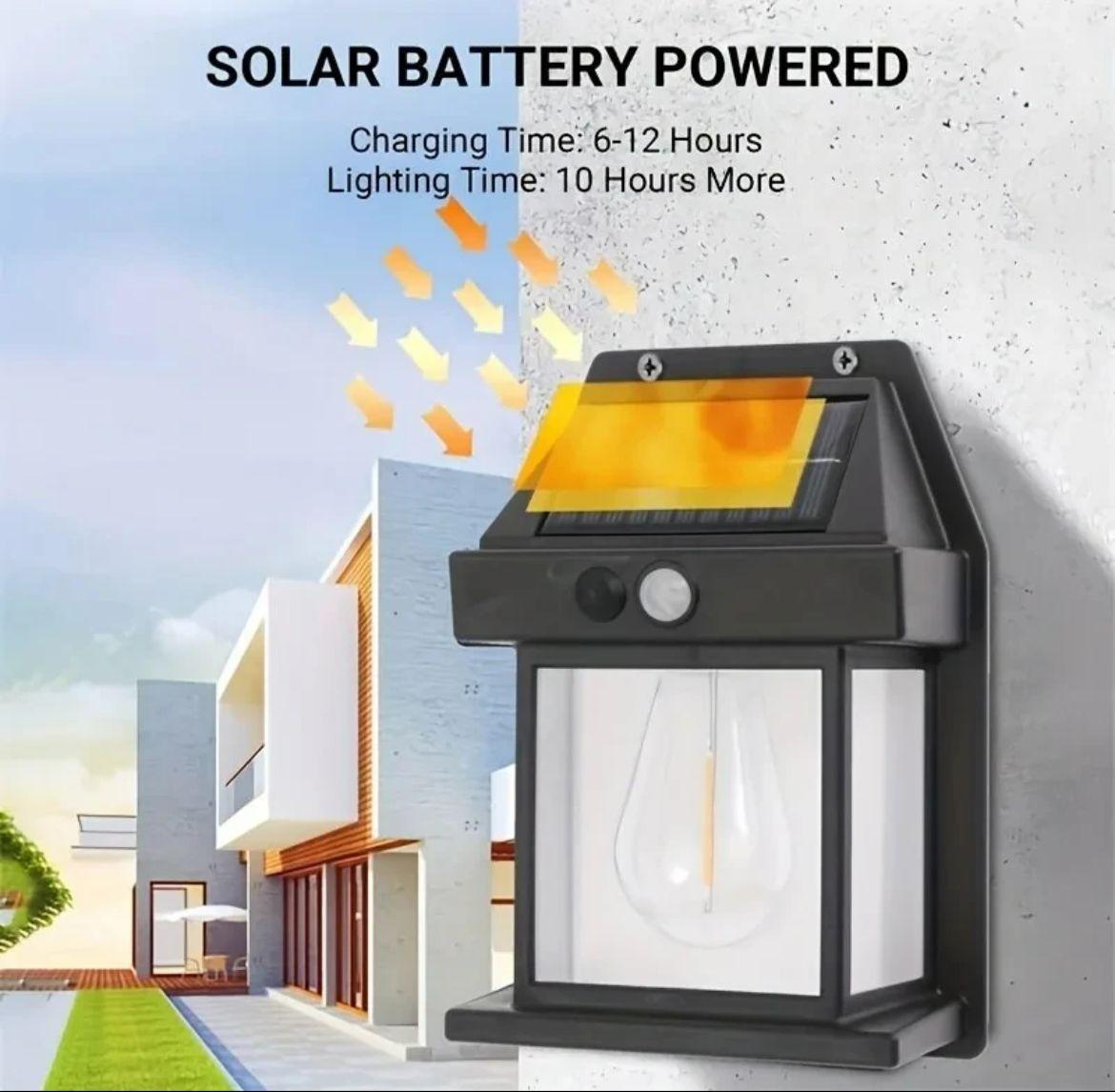 Ampül Moldel Solar Duvar Lambası Dış Cephe