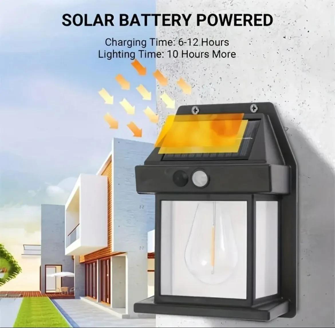 Ampül Moldel Solar Duvar Lambası Dış Cephe