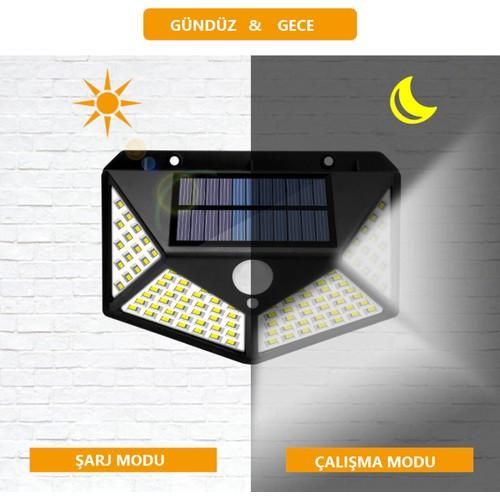 Bahçe Aydınlatması Solar Lamba 100 Led