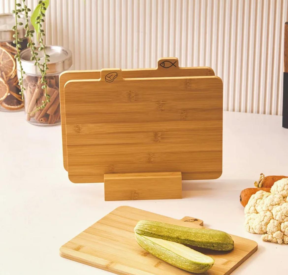 Bambu 3 Lü Stantlı Kesme Tahtası