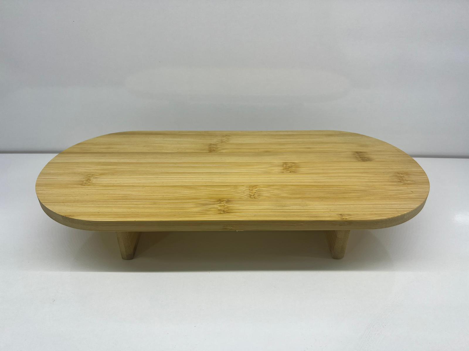 Bambu Ayaklı Pide Sunumluk Oval Küçük