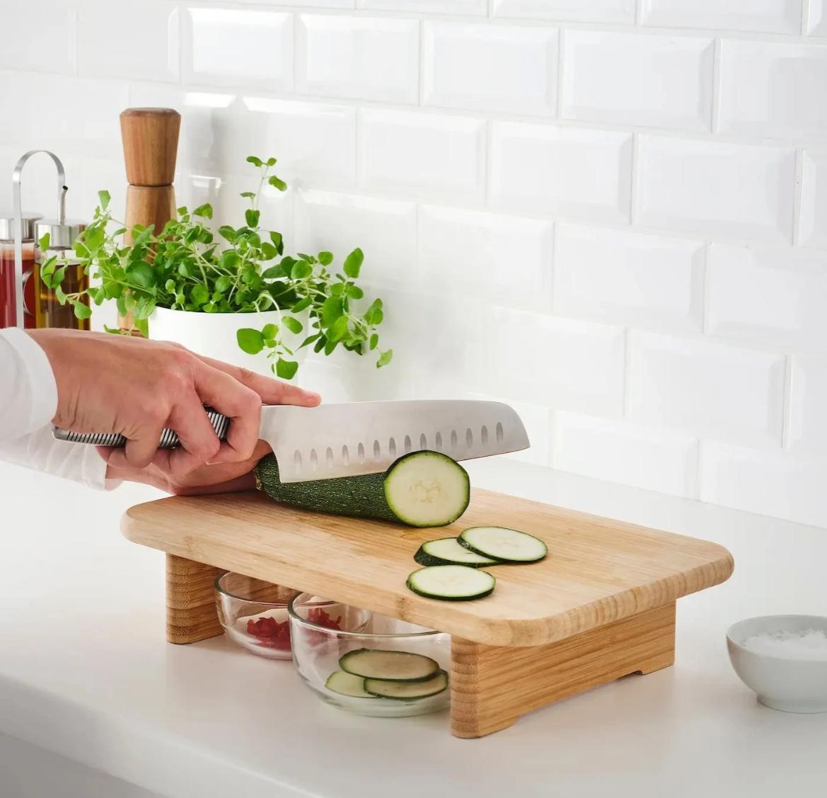 Bambu Ayaklı Sunumluk Dikdörtgen