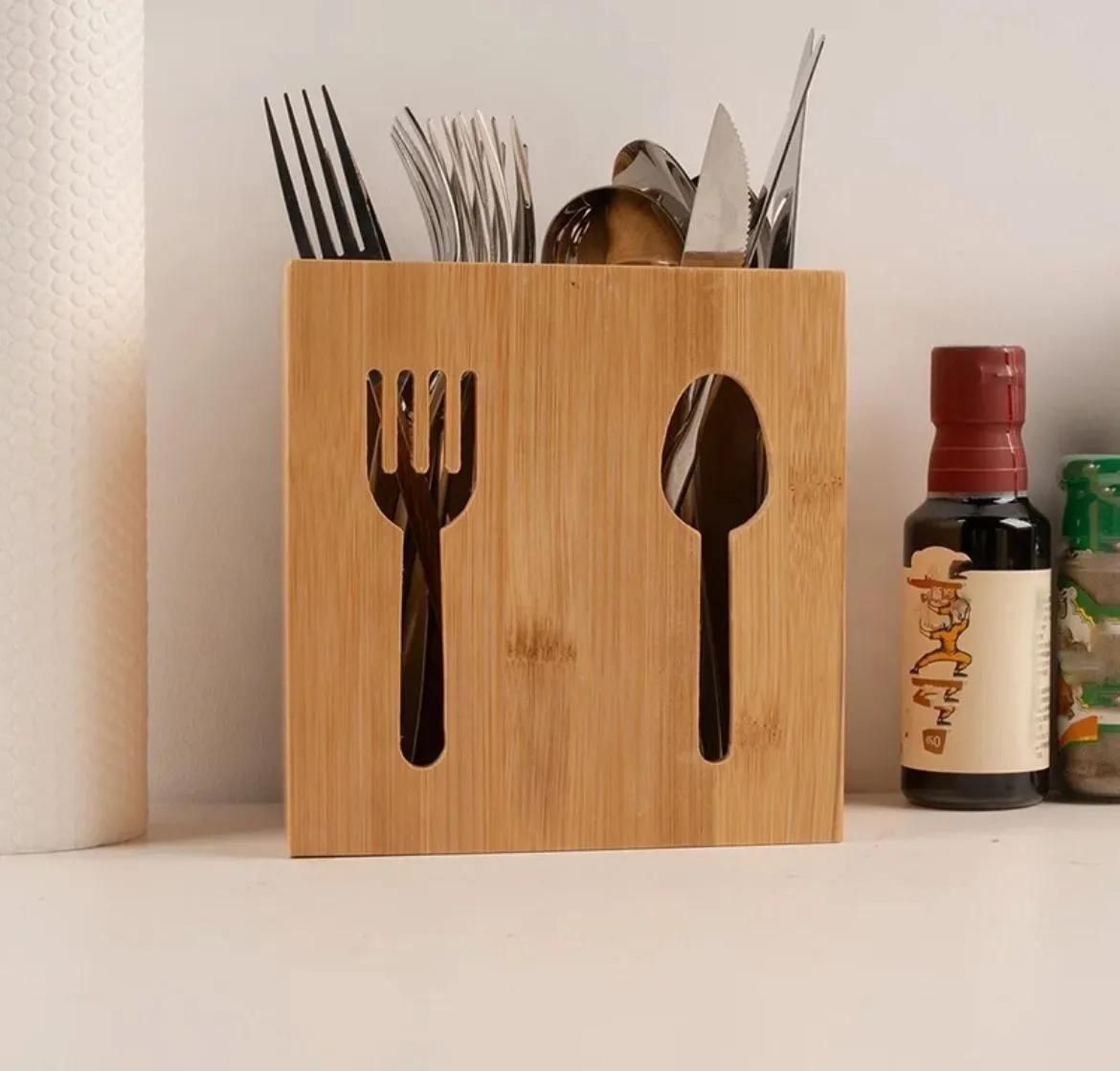 Bambu Çatal Kaşık Bıçaklık 2 Li Set