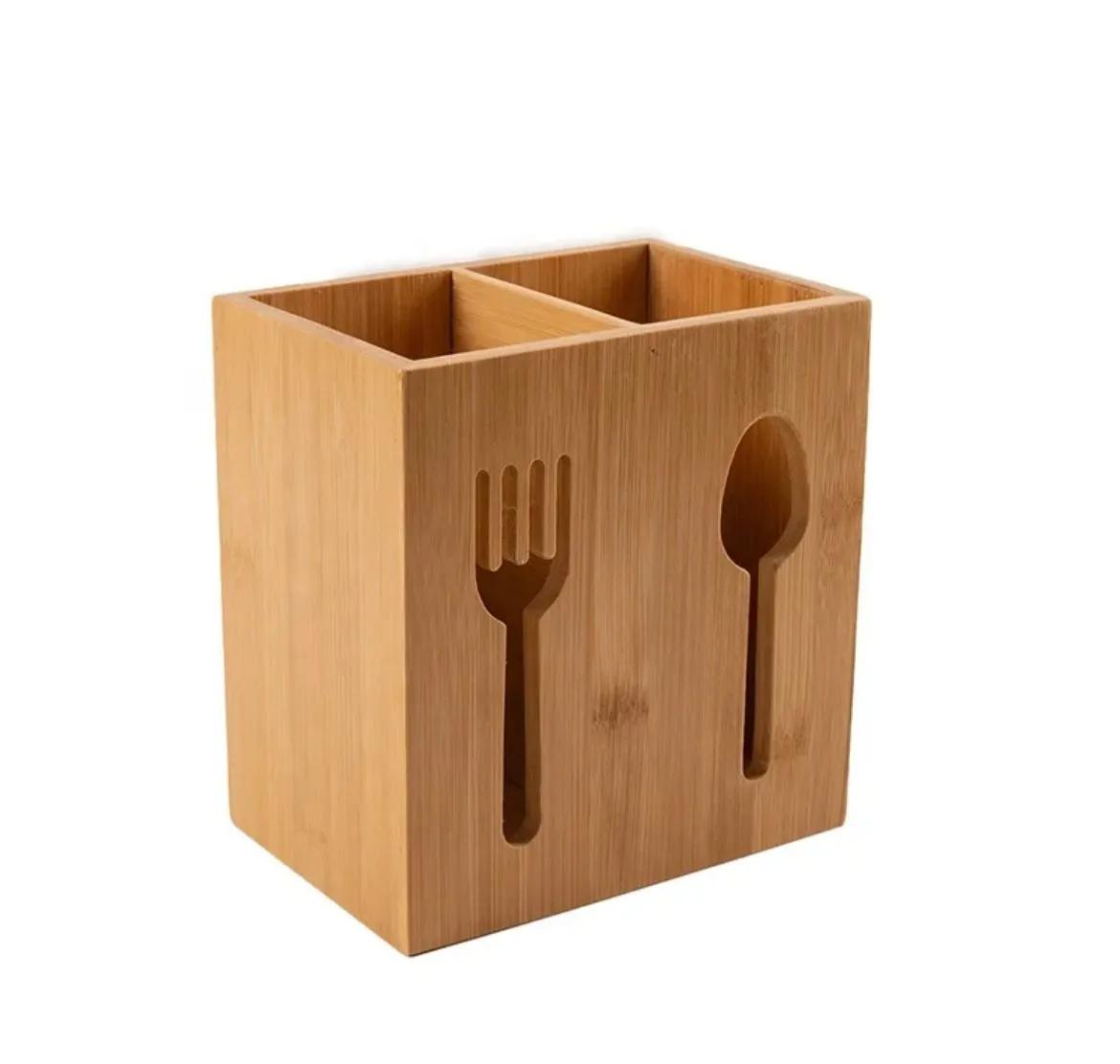 Bambu Çatal Kaşık Bıçaklık 2 Li Set