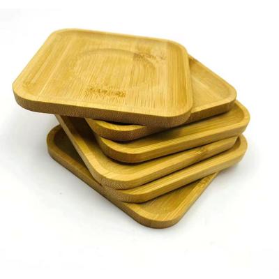 Bambu Çay Tabağı Altlığı 6 Lı Set Kare