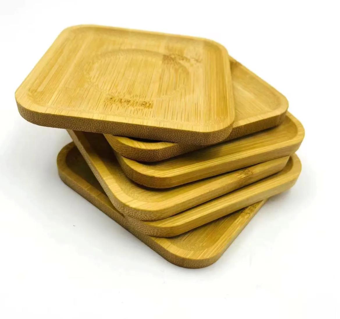 Bambu Çay Tabağı Altlığı 6 Lı Set Kare
