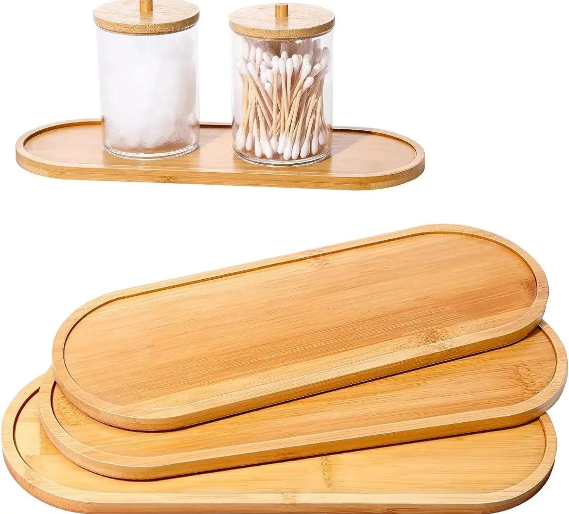 Bambu Oval Tabak Sunumluk Küçük Boy 16x35