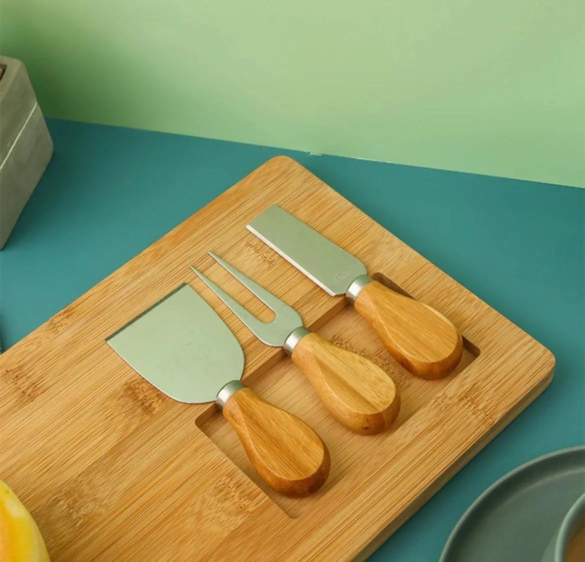 Bambu Peynir Dilimleme Tahtası Set