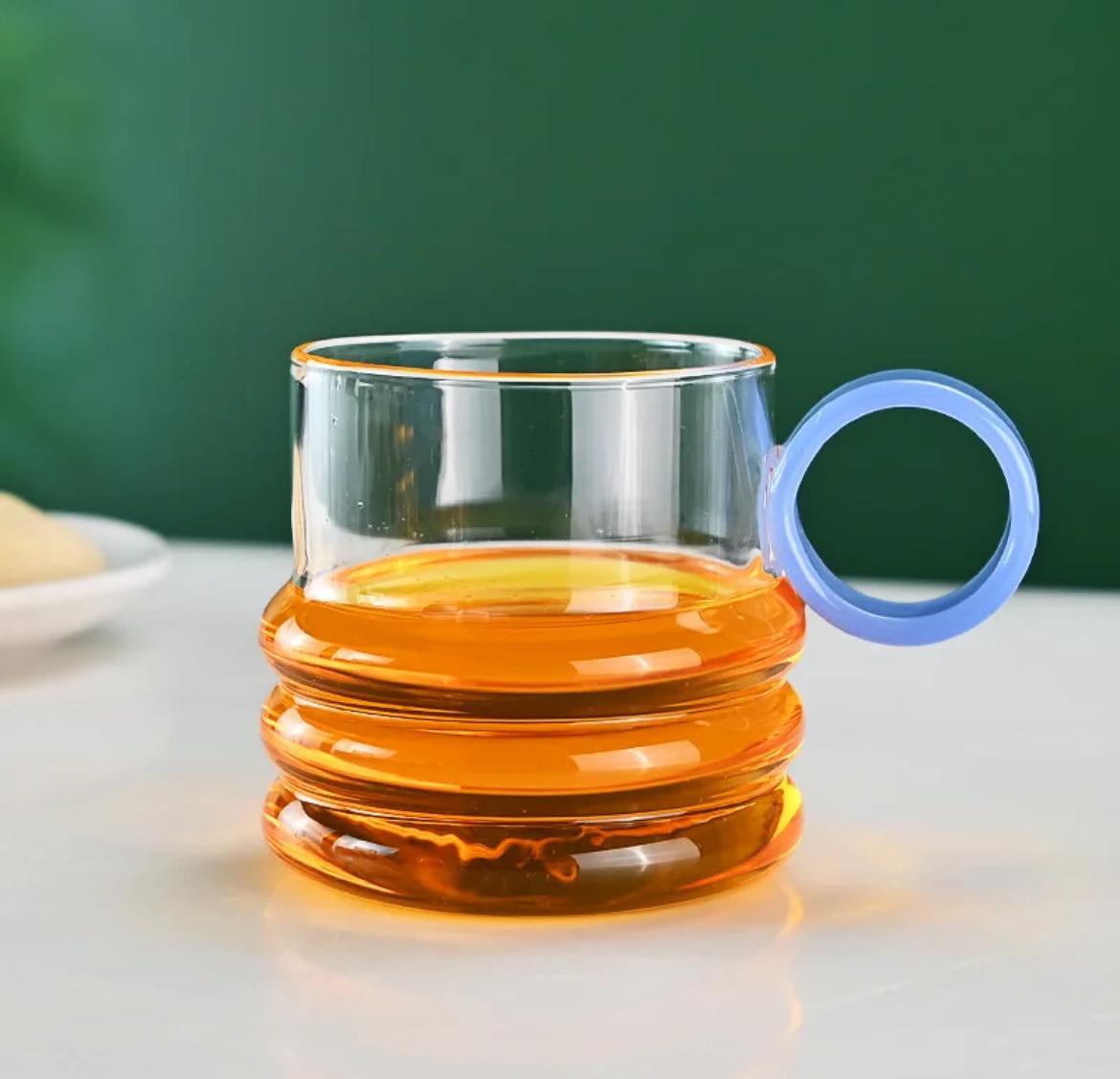 Borasilikat Kulbu Renkli Kahve & Çay Bardağı 250 Ml