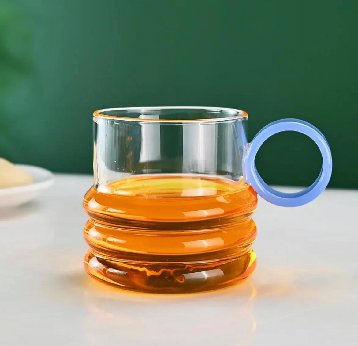 Borasilikat Kulbu Renkli Kahve & Çay Bardağı 250 Ml
