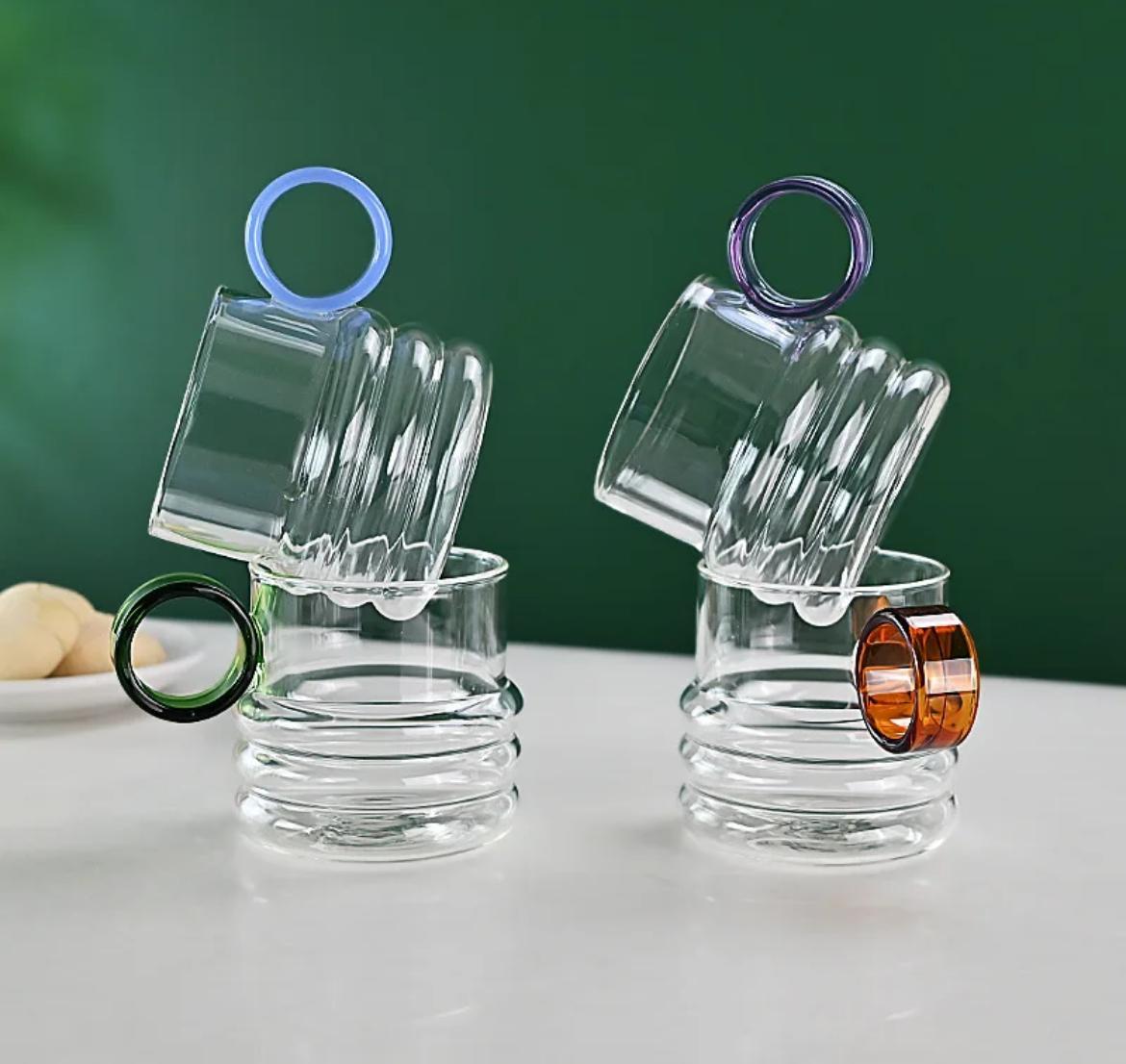 Borasilikat Kulbu Renkli Kahve & Çay Bardağı 250 Ml