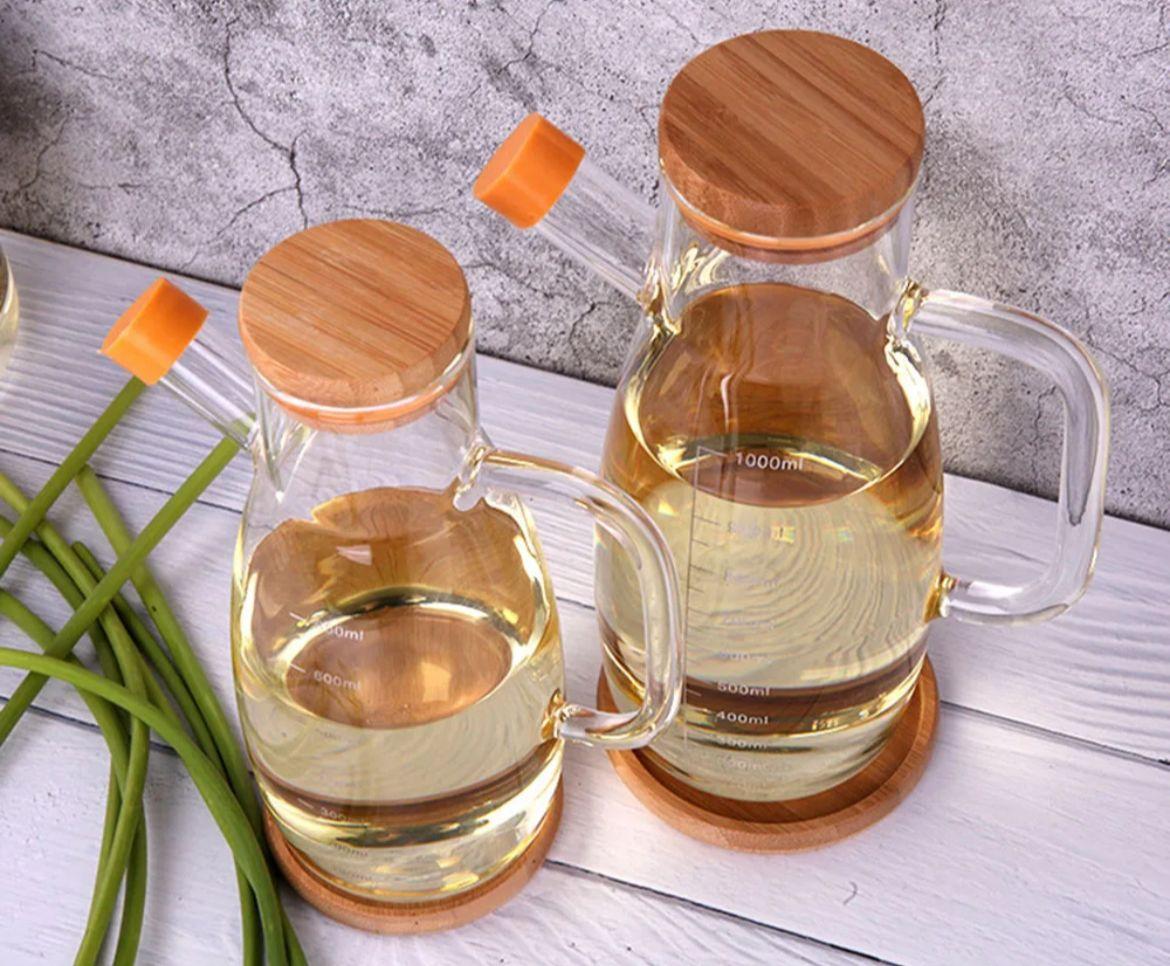 Boraslikat Bambu Kapaklı Yağlık 1000 Ml