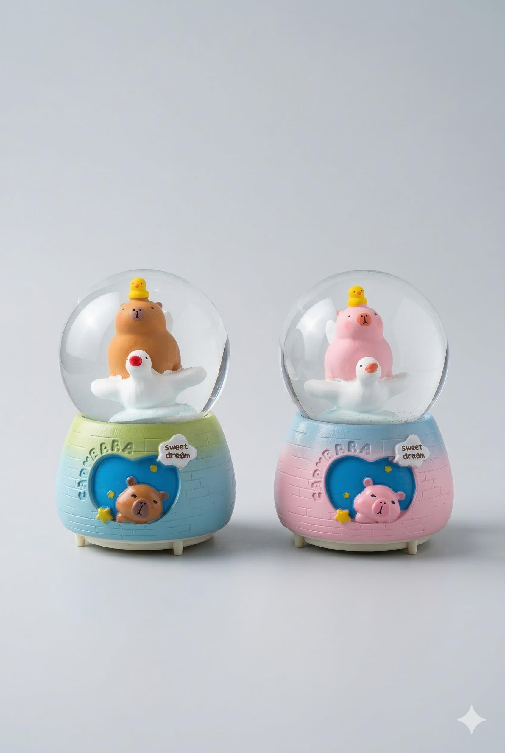 Capybara "Sweet Dream" Figürlü Büyük Boy Kar Küresi