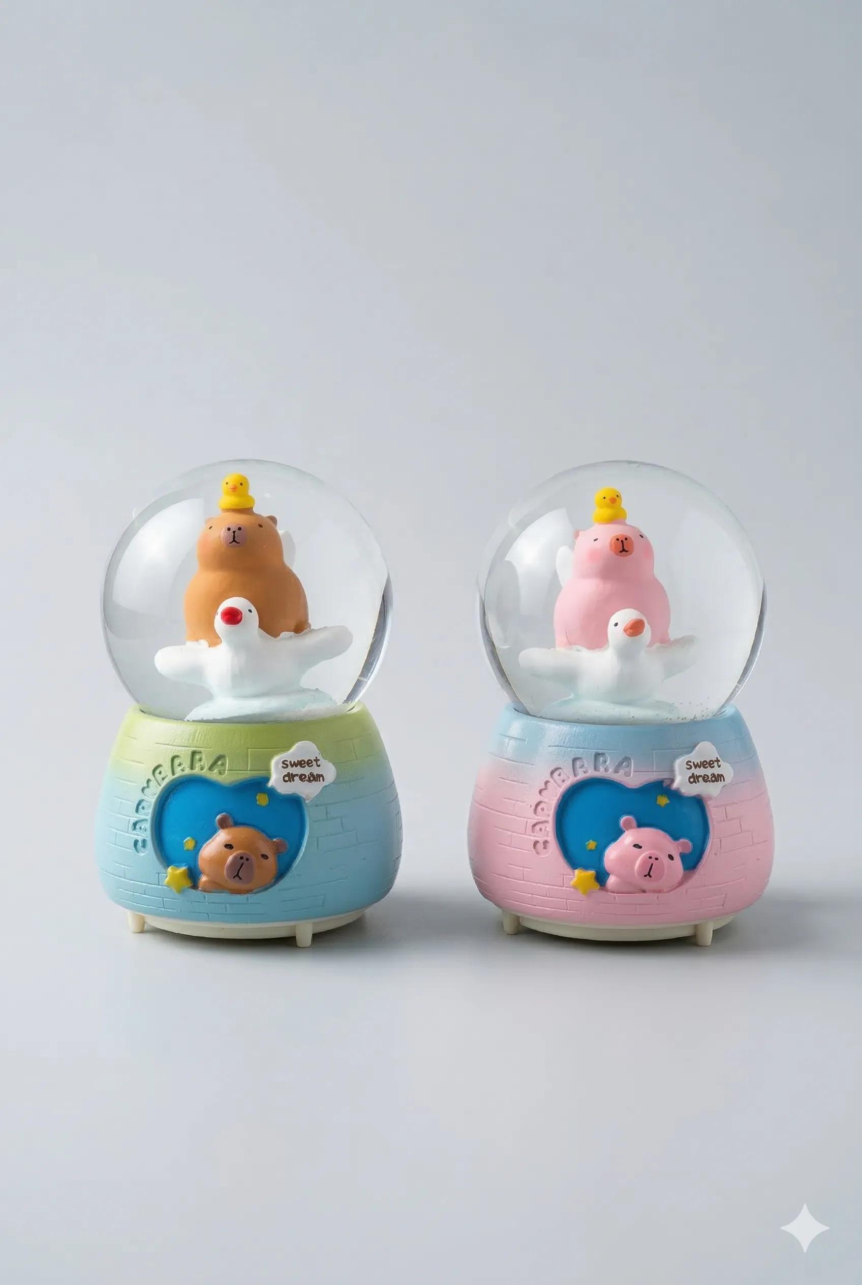 Capybara "Sweet Dream" Figürlü Büyük Boy Kar Küresi