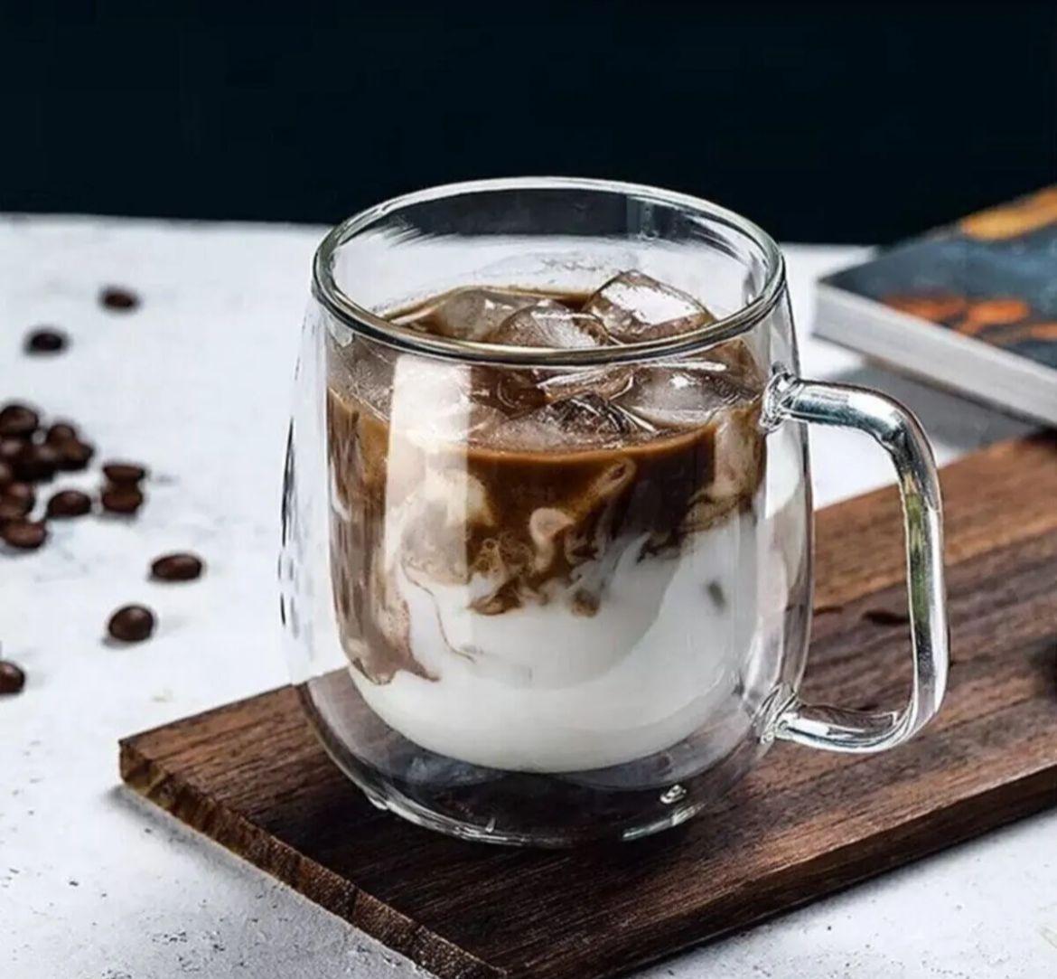 Çift Çidarlı Cam Kupa Bardak 250 Ml