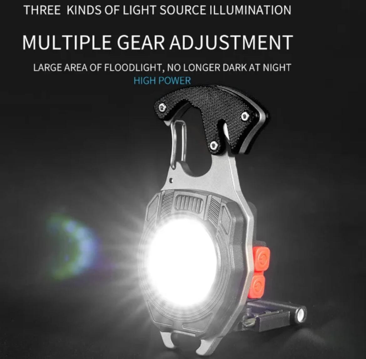 Çok Fonksyonlu Mini Şarjlı Fener Çakmak Anahtarlık