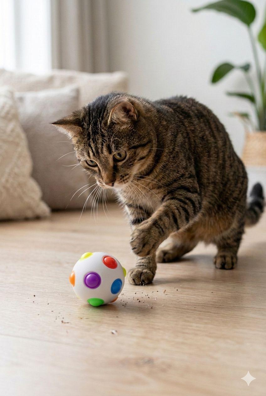 Fabess Disco Fever – Darbeye Duyarlı Işıklı Kedi Topu