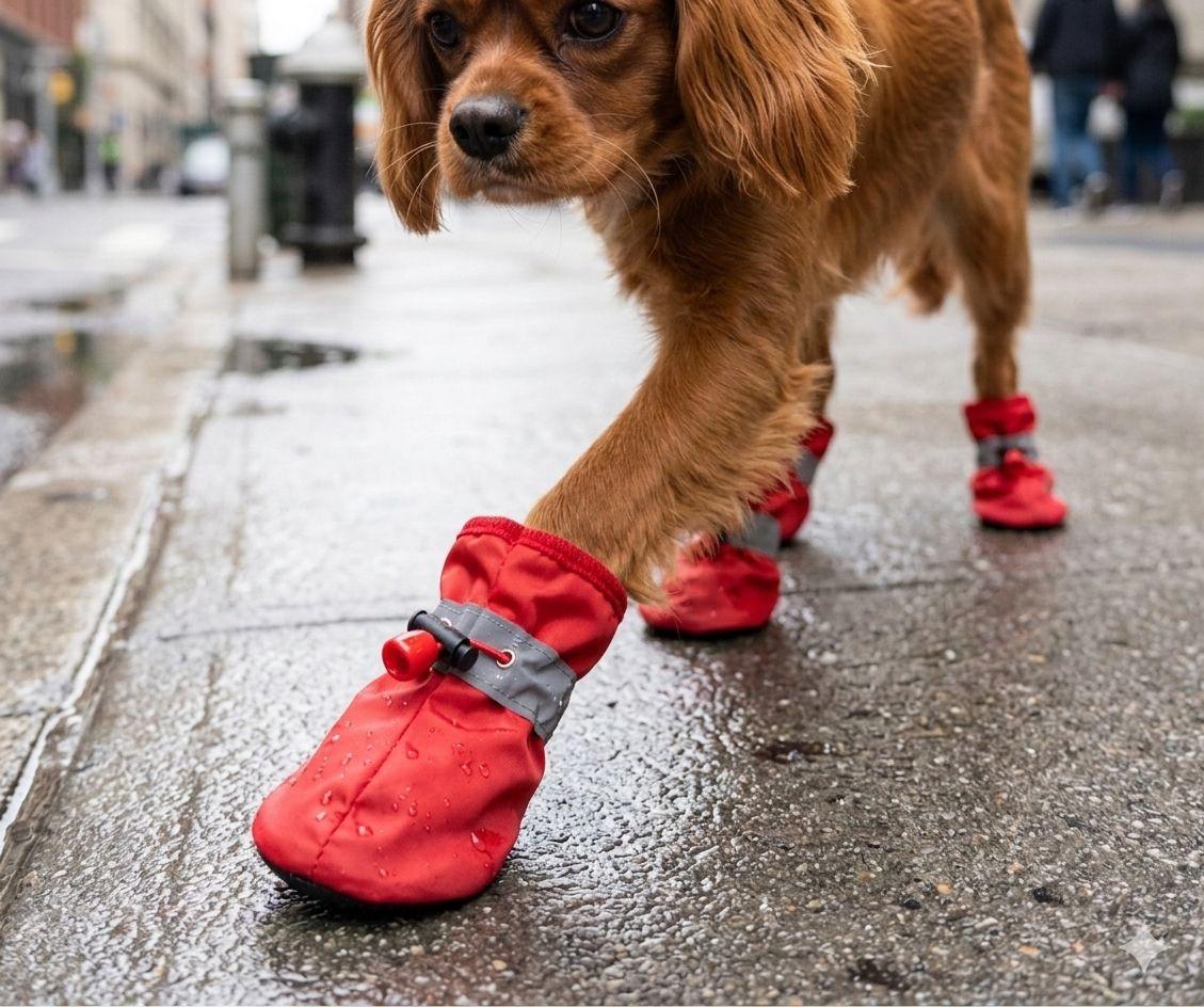 Fabess PawGuard: Su Geçirmez Yansıtıcı Köpek Yağmurluk Botu