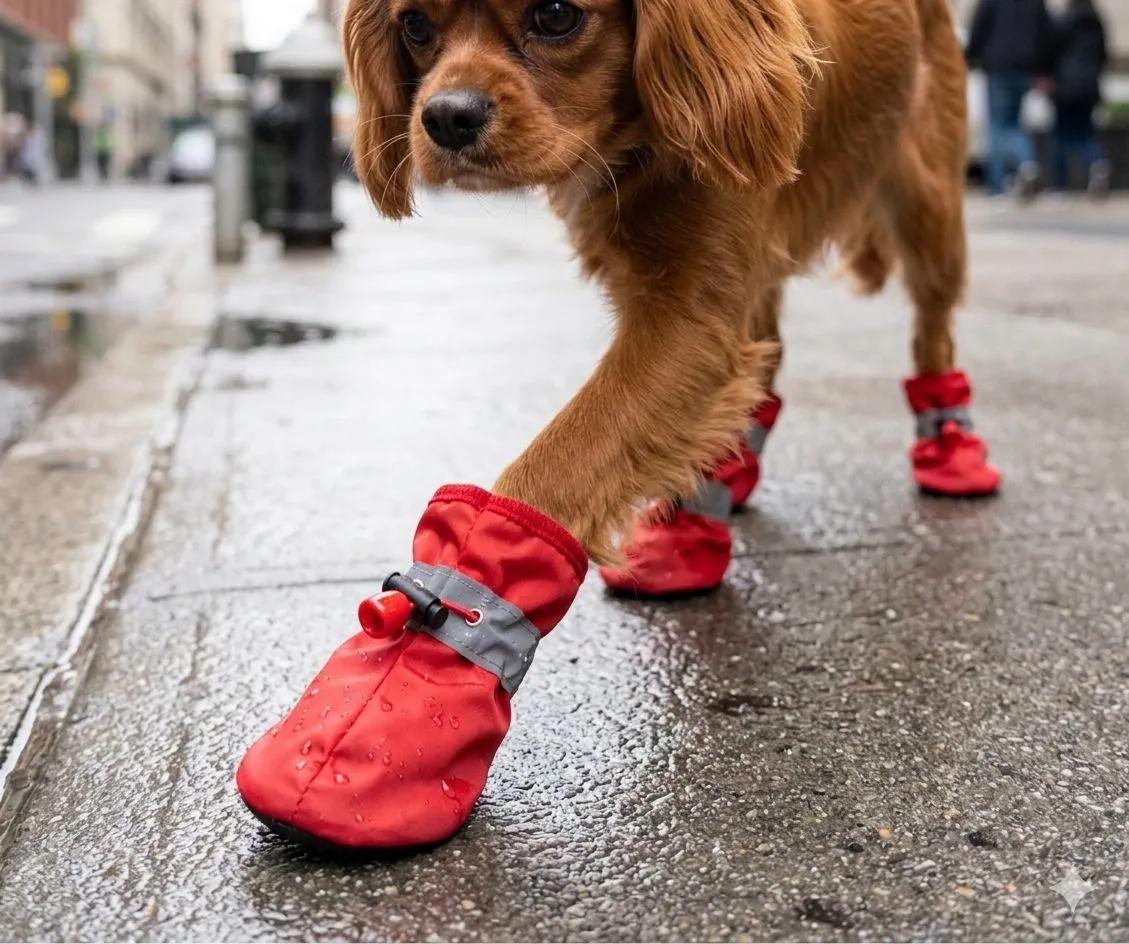 Fabess PawGuard: Su Geçirmez Yansıtıcı Köpek Yağmurluk Botu