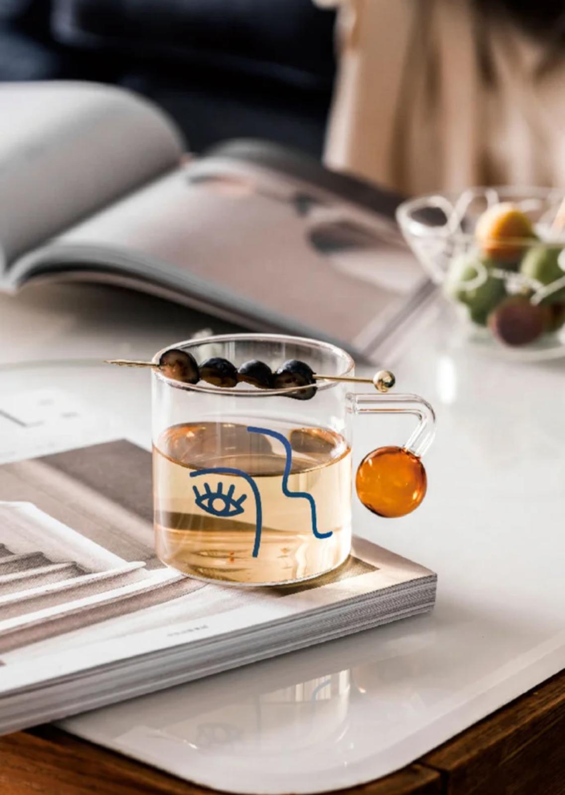 Göz Tasarım Kulplu Kahve & Çay Bardağı