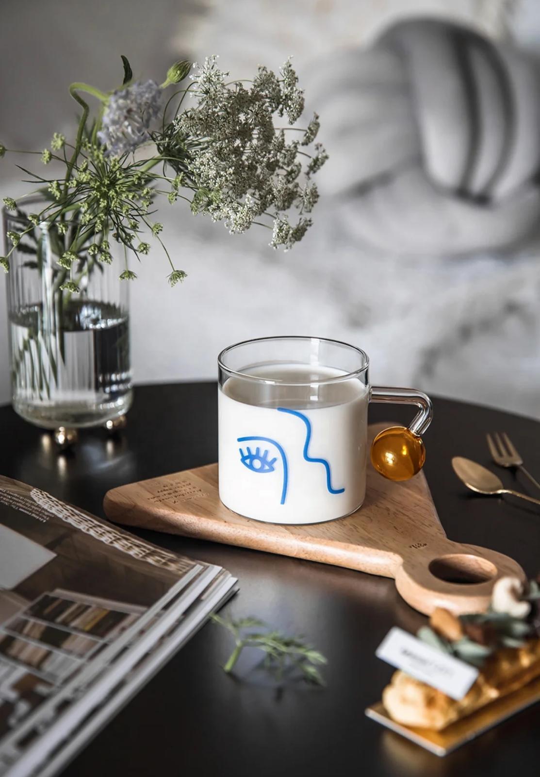 Göz Tasarım Kulplu Kahve & Çay Bardağı