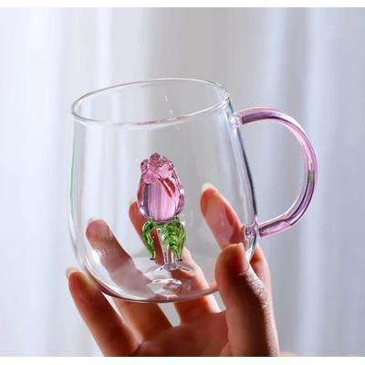 Gül Kulplu Kahve & Çay Bardağı 350 Ml