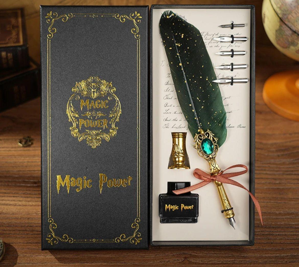 Harry Potter Kuş Tüylü Hokka Kalem Seti