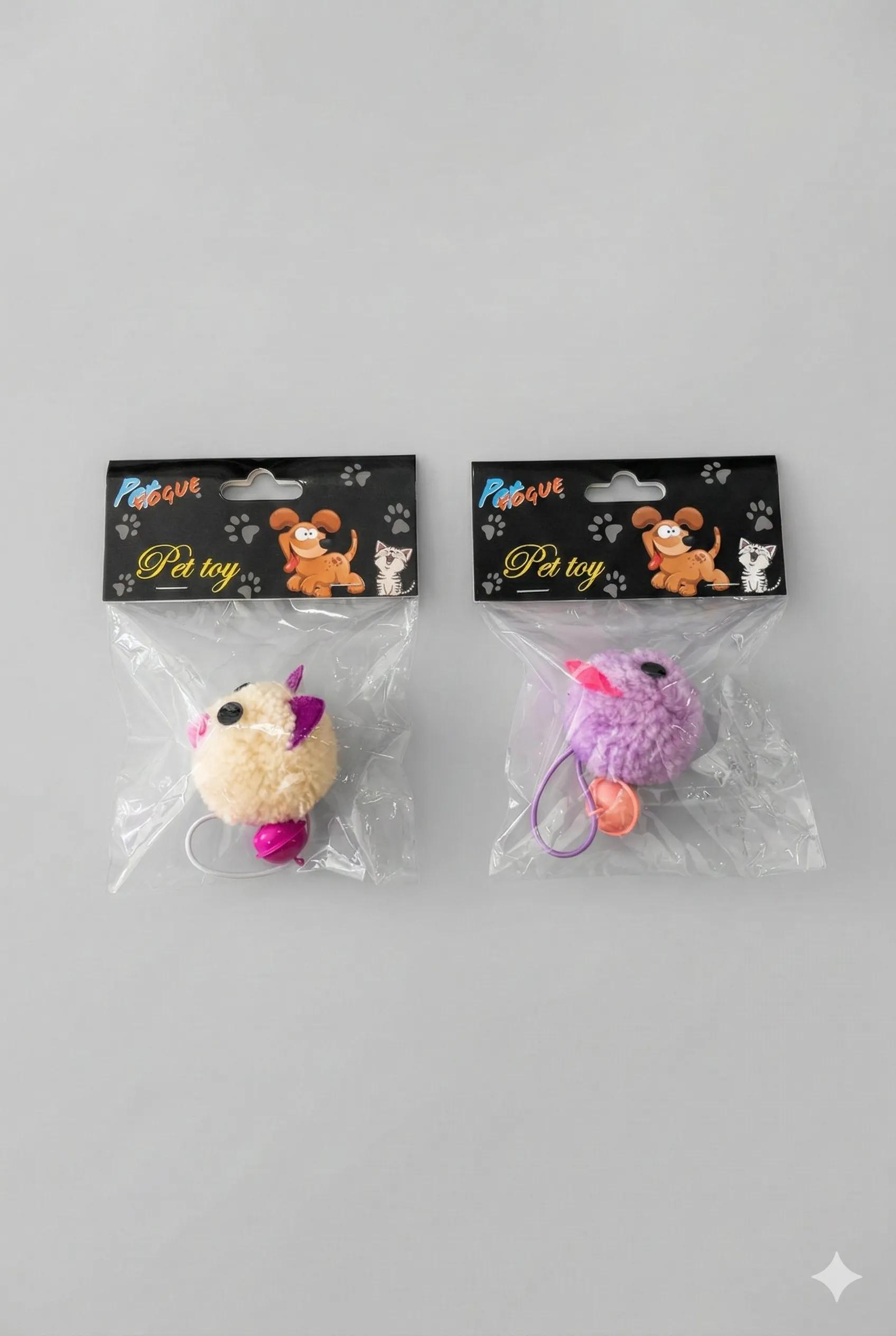 İnteraktif Zilli ve Elastik Kuyruklu Peluş Kedi Avcı Oyuncağı