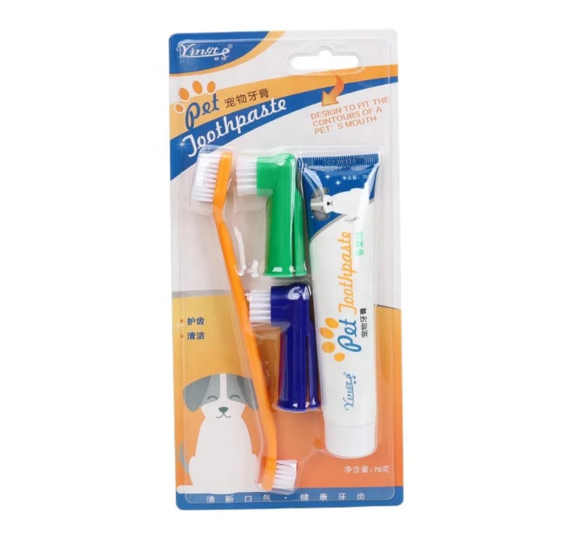 Kedi Köpek Diş Macunu Ve Diş Fırçası Seti