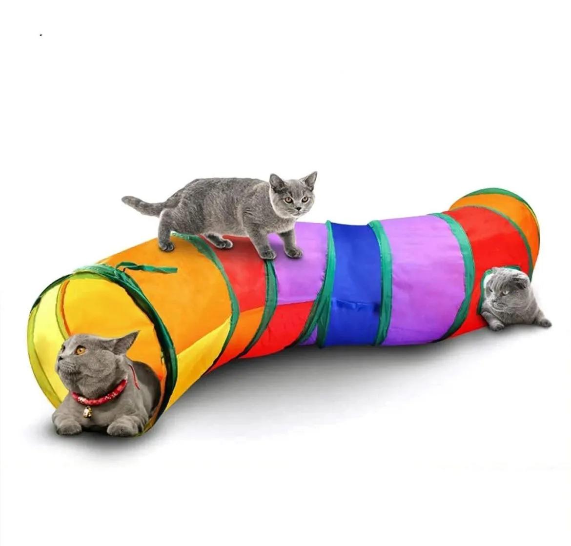 Kedi Köpek Oyun Tüneli Katlanır Gökkuşağı S Kıvrımlı