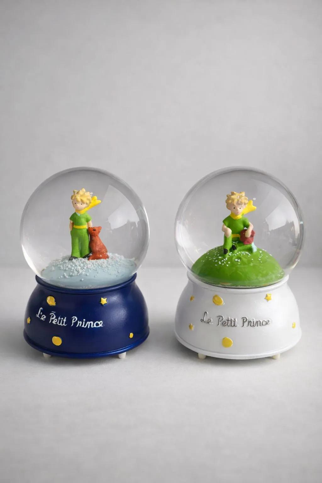 Küçük Prens Kar Küresi – Tilkili Romantik Dekoratif Işıltılı Snow Globe