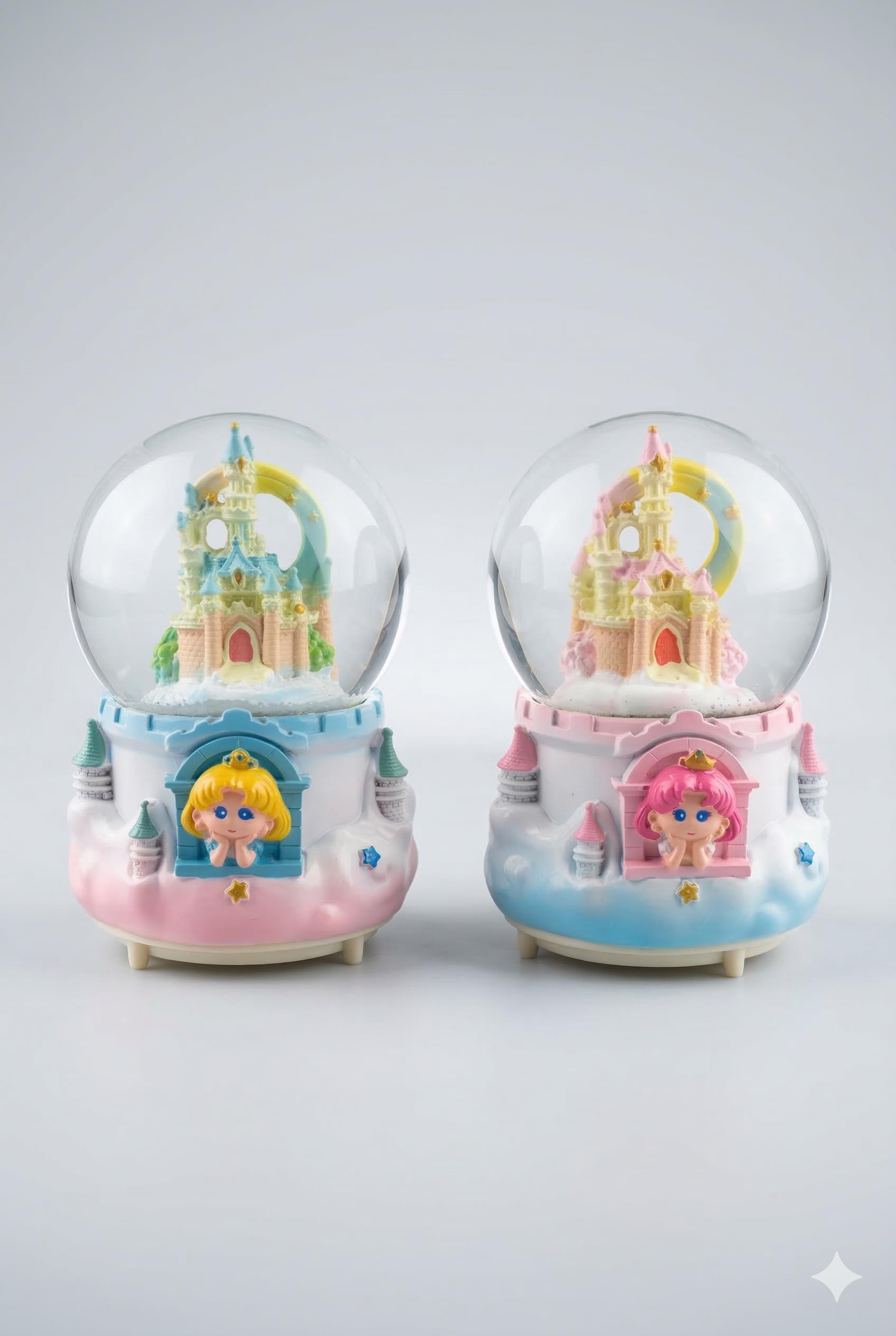 Masalsı Şato ve Prenses Figürlü Müzikli Kar Küresi Seti