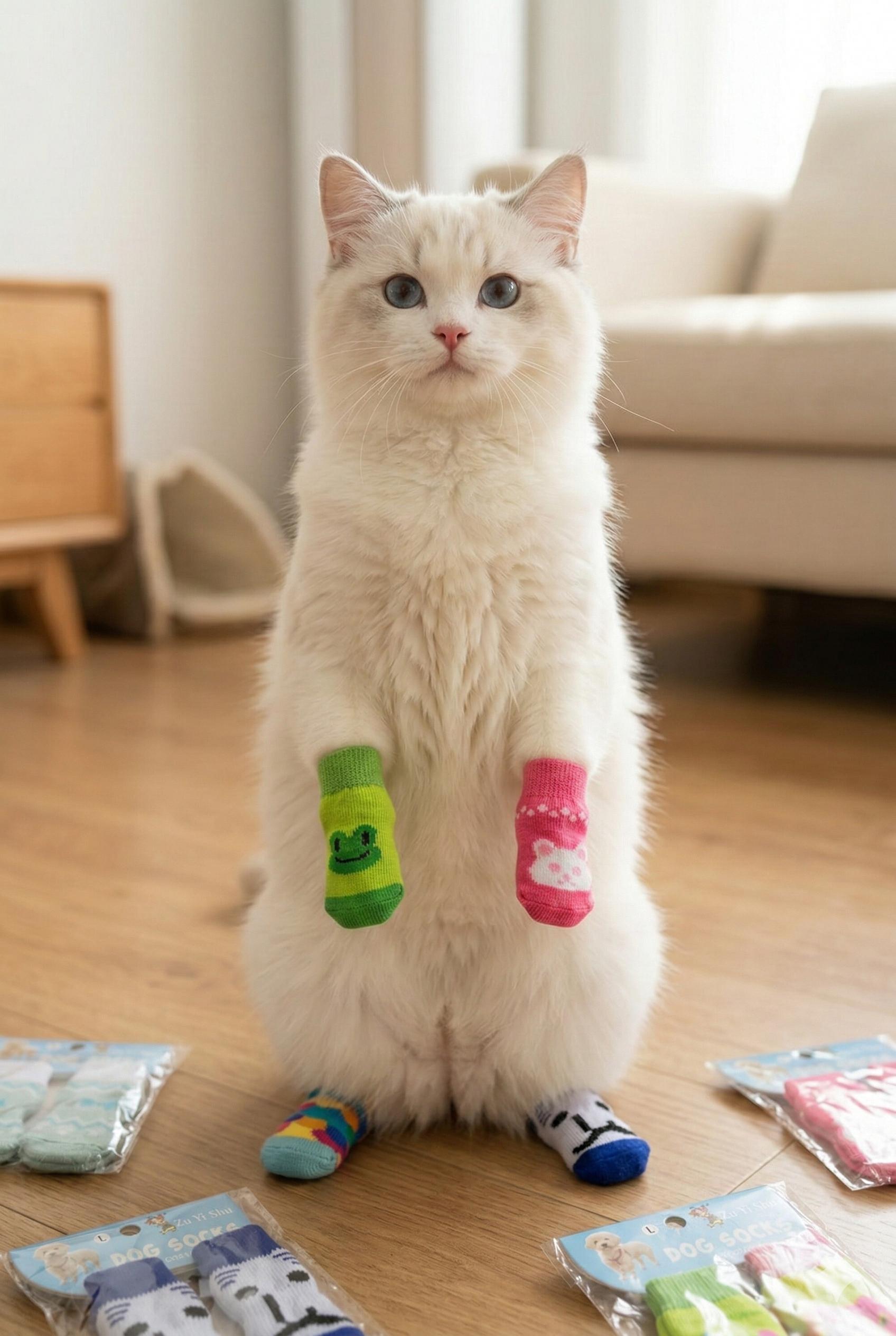 Neşeli Patiler Figürlü Pamuklu Ev Çorabı