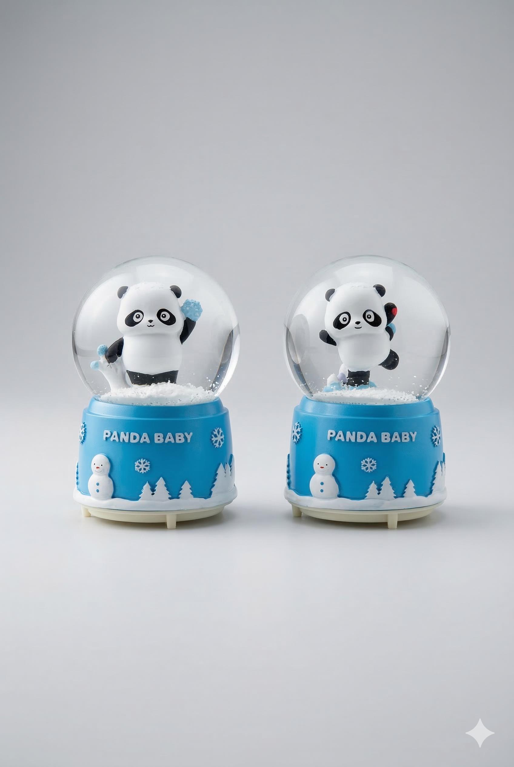 Panda Dünyası Dekoratif Kış Temalı Kar Küresi