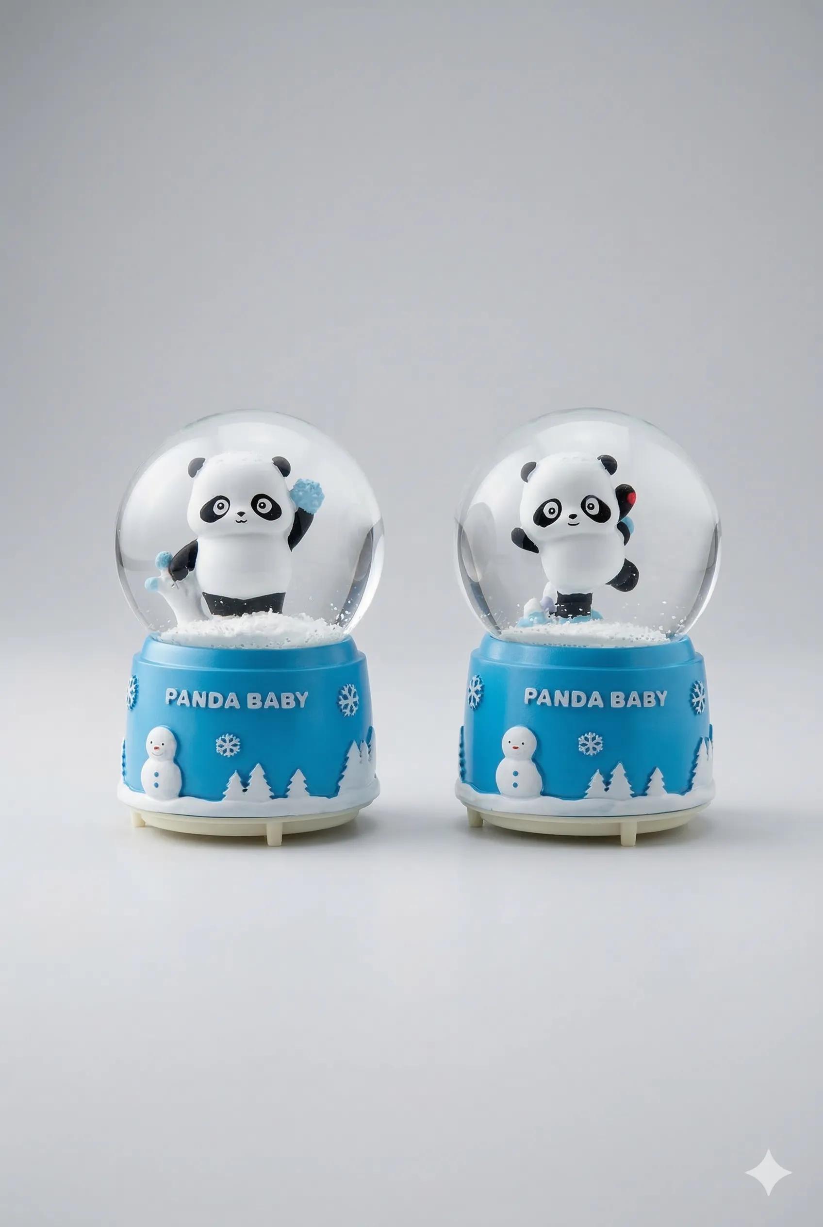 Panda Dünyası Dekoratif Kış Temalı Kar Küresi